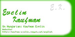 evelin kaufman business card